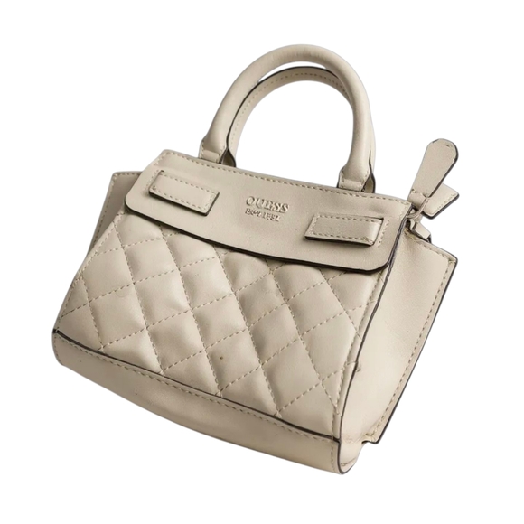 Guess Est. 1981 White Quilted Mini Shoulder Bag - Picture 1 of 5